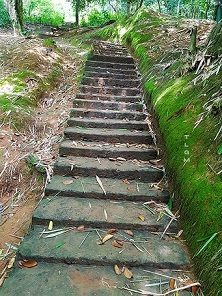 Stairs leading into ogbunike caves